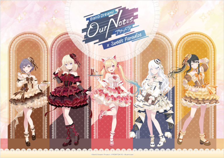 BanG Dream! OurNotes × SWEETS PARADISE　コラボ決定！